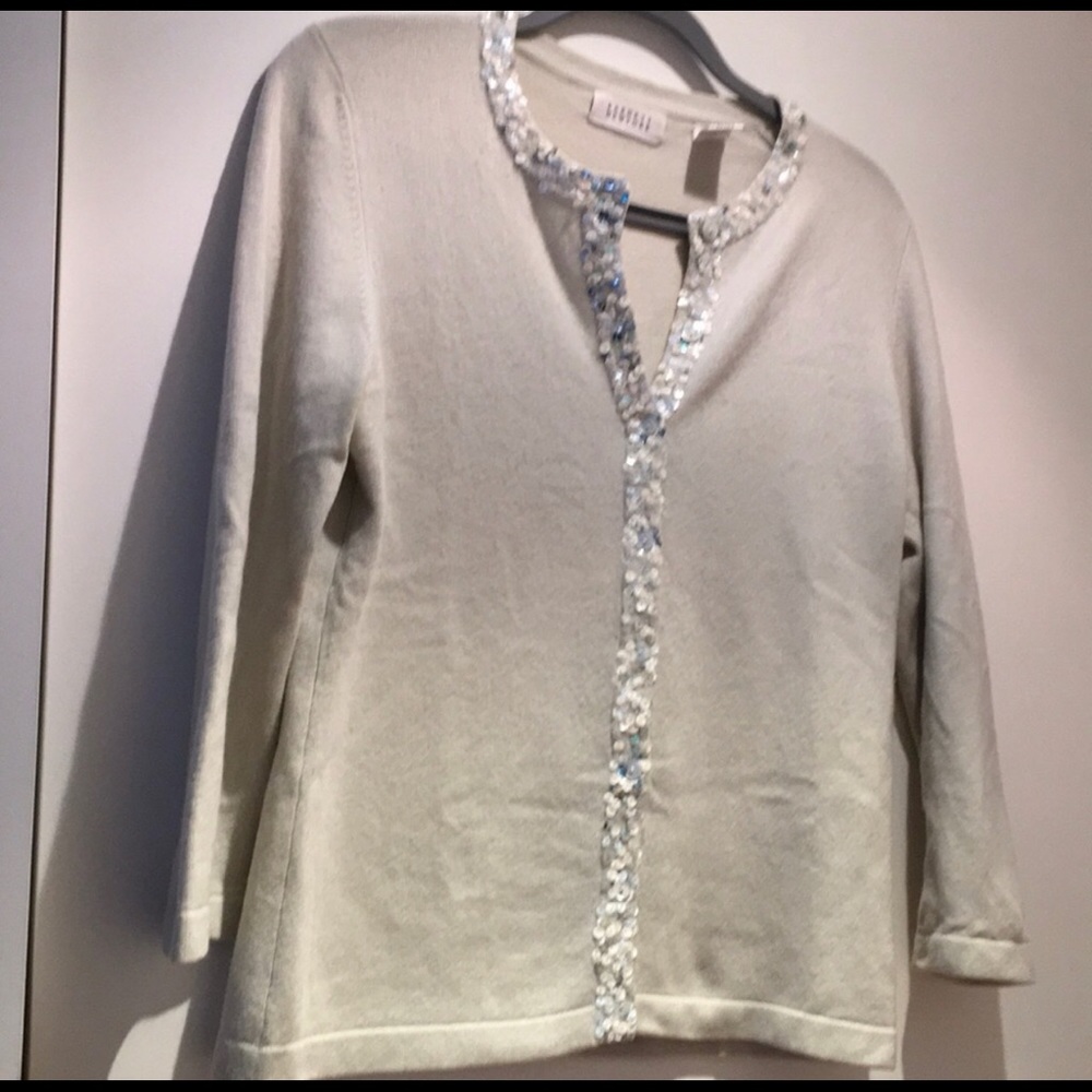 BARNEYS NEW YORK EMBELLISHED SWEATER